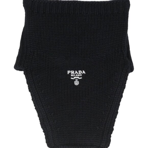 PRADA Cashmere Dickey Navy Scarf Snood Neck Warmer Mens - Picture 1 of 2